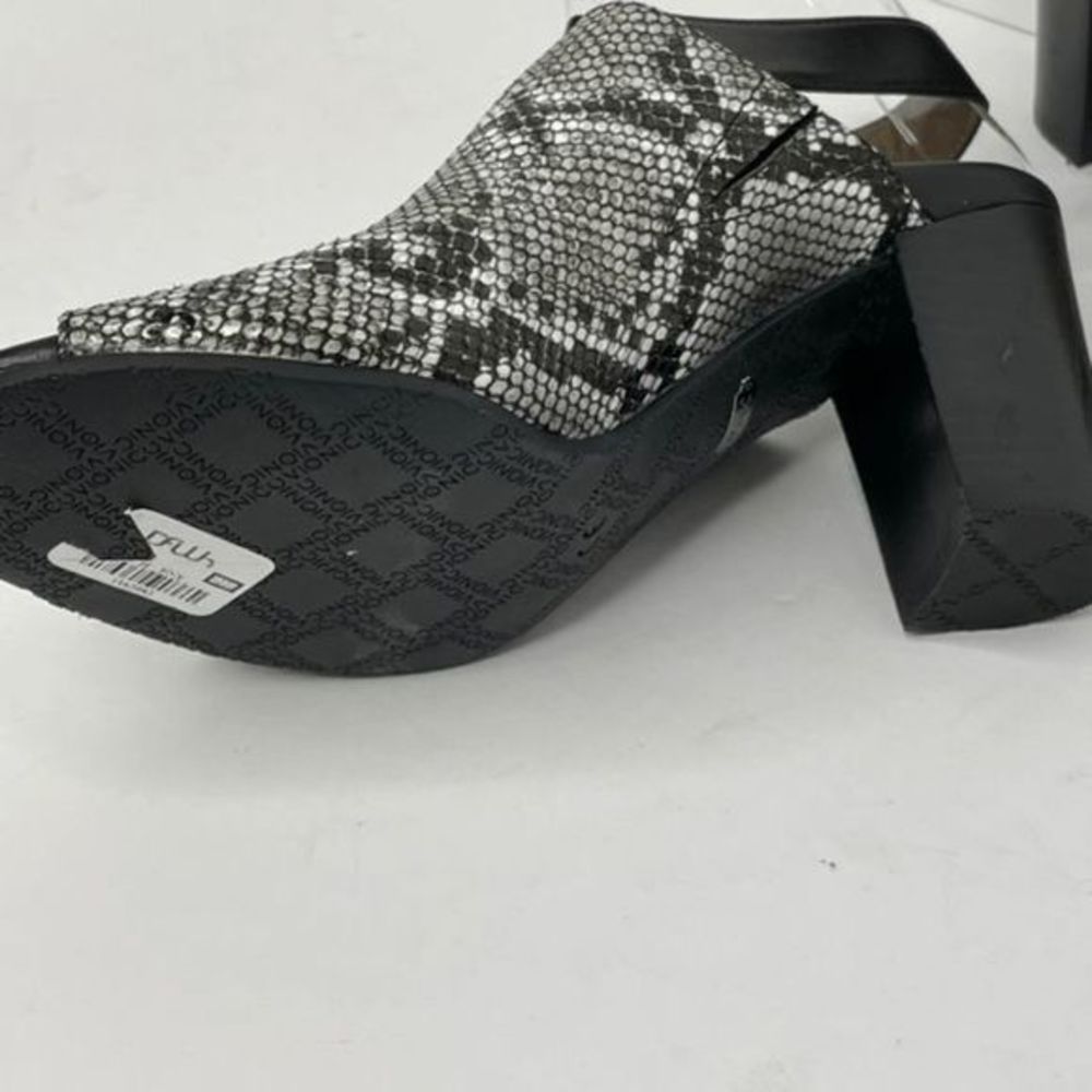 Vionic Kaja Black White Snake Print Heels - Picture 4 of 5